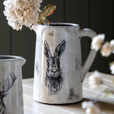 Hare Medium Pitcher Vase - Distressed