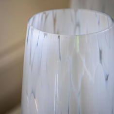 Lola Small Glass Vase - White
