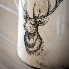 Stag Large Pitcher Vase - Distressed