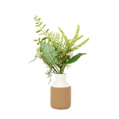 Vase with Hydrangea Arrangement - White