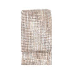 Woven Faux Mohair Sherpa Throw 160x130cm - Natural