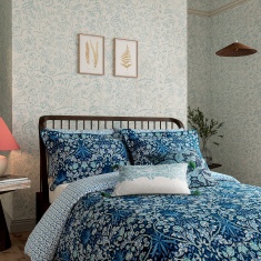 Morris & Co Hyacinth Indigo Duvet Cover Set