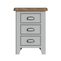 Hexham Painted Grey 3 Drawer Bedside Cabinet