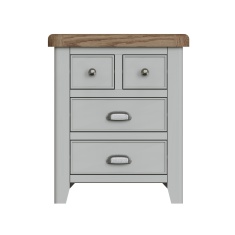 Hexham Painted Grey Extra Large 4 Drawer Bedside Cabinet