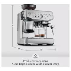 Sage SES876 The Barista Express Impress Coffee Machine - Stainless Steel