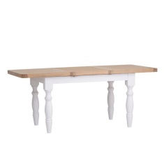 Clevedon 1.3m Extending Table - White/Oak