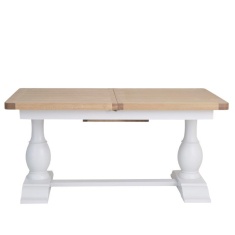 Clevedon 1.6m Extending Table - White/Oak