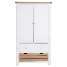 Clevedon Double Larder Unit - White/Oak