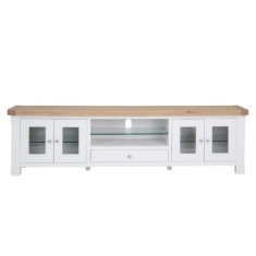 Clevedon Extra Large TV Unit - White/Oak