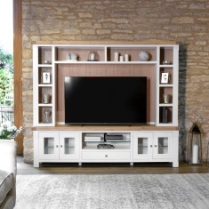 Clevedon Extra Large TV Unit Top - White/Oak