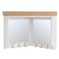 Clevedon Corner Hall Bench Top - White/Oak