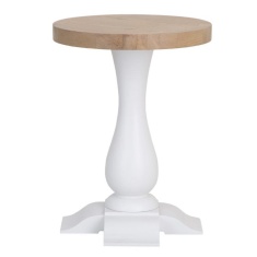 Clevedon Round Wine Table - White/Oak