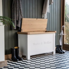 Clevedon Wellies & Shoe Storage - White/Oak