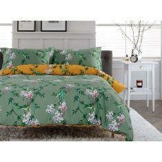 Deyongs Bird Garden Duvet Set - Sage/Gold