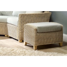 Desser Corsica Natural Wash Footstool & Cushion