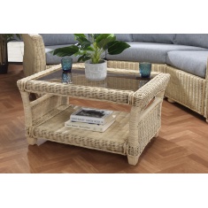 Desser Corsica Natural Wash Coffee Table & Glass Desser Corsica Natural Wash Coffee Table & Glass