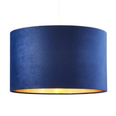 BHS Velvet Easy Fit Light Shade 40cm - Navy/Brass BHS Velvet Easy Fit Light Shade 40cm - Navy/Brass
