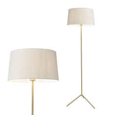 BHS Stassy Floor Lamp - Brass/White BHS Stassy Floor Lamp - Brass/White