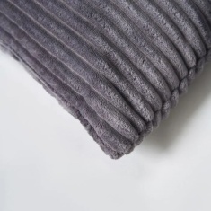 BHS Ribbon Velour Cushion 45cm - Grey