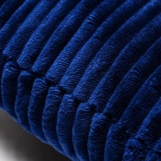 BHS Ribbon Velour Cushion 45cm - Navy