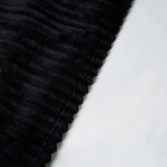BHS Ribbon Velour Throw 127x152cm - Black