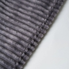BHS Ribbon Velour Throw 127x152cm - Grey