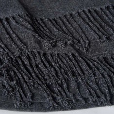 BHS Chenille Throw 127x152cm - Charcoal