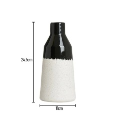 BHS Bottle Shape Ceramic Texture Vase - Black
