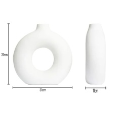 BHS Holey Ceramic Vase - White
