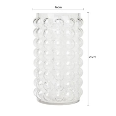 BHS Medium Bobble Glass Vase - Clear