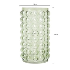 BHS Medium Bobble Glass Vase - Green