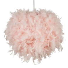 BHS Feather Easy Fit Light Shade 40cm - Pink BHS Feather Easy Fit Light Shade 40cm - Pink