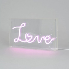 BHS Glow LED Love Neon Light Box - Pink BHS Glow LED Love Neon Light Box - Pink