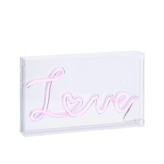 BHS Glow LED Love Neon Light Box - Pink