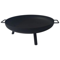 Woodlodge Mullion 60cm Steel Fire Bowl - Black Woodlodge Mullion 60cm Steel Fire Bowl - Black