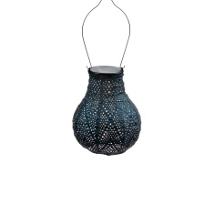Lumiz Bulb Solar Lantern - 16cm - Ikat - Petrol Lumiz Bulb Solar Lantern - 16cm - Ikat - Petrol