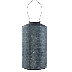 Lumiz Cylinder Solar Lantern - 18cm - Topaze - Grey Blue Lumiz Cylinder Solar Lantern - 18cm - Topaze - Grey Blue