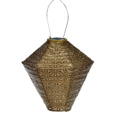 Lumiz Diamond Solar Lantern - 28cm - Sashiko - Gold Lumiz Diamond Solar Lantern - 28cm - Sashiko - Gold