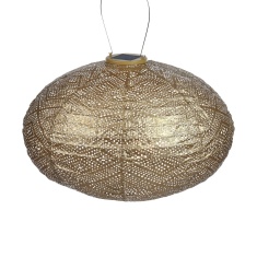 Lumiz Oval Solar Lantern - 40cm - Ikat - Gold Lumiz Oval Solar Lantern - 40cm - Ikat - Gold