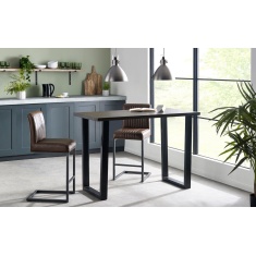 Julian Bowen Brooklyn Bar Table - Dark Oak