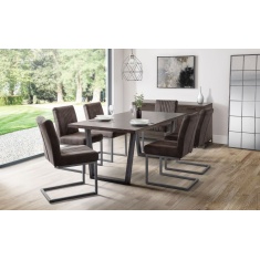 Julian Bowen Brooklyn Dining Table - Dark Oak Julian Bowen Brooklyn Dining Table - Dark Oak