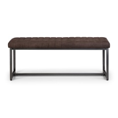 Julian Bowen Brooklyn Upholstered Bench - Charcoal