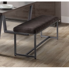 Julian Bowen Brooklyn Upholstered Bench - Charcoal Julian Bowen Brooklyn Upholstered Bench - Charcoal