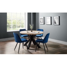 Julian Bowen Burgess Dining Chair - Blue