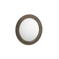 Julian Bowen Cadence Large Round Pewter Wall Mirror
