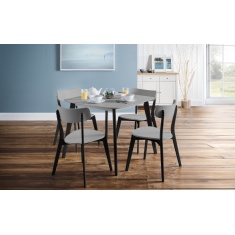 Julian Bowen Casa Square Dining Table - Grey/Black Julian Bowen Casa Square Dining Table - Grey/Black