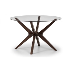 Julian Bowen Chelsea Round Glass 120cm Table