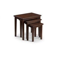Julian Bowen Cleo Nest Of Tables - Mahogany Finish