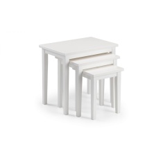 Julian Bowen Cleo Nest Of Tables - Pure White Finish