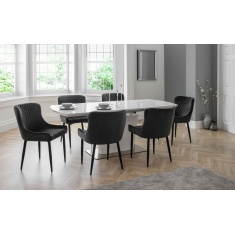 Julian Bowen Como High Gloss Extending Table - White